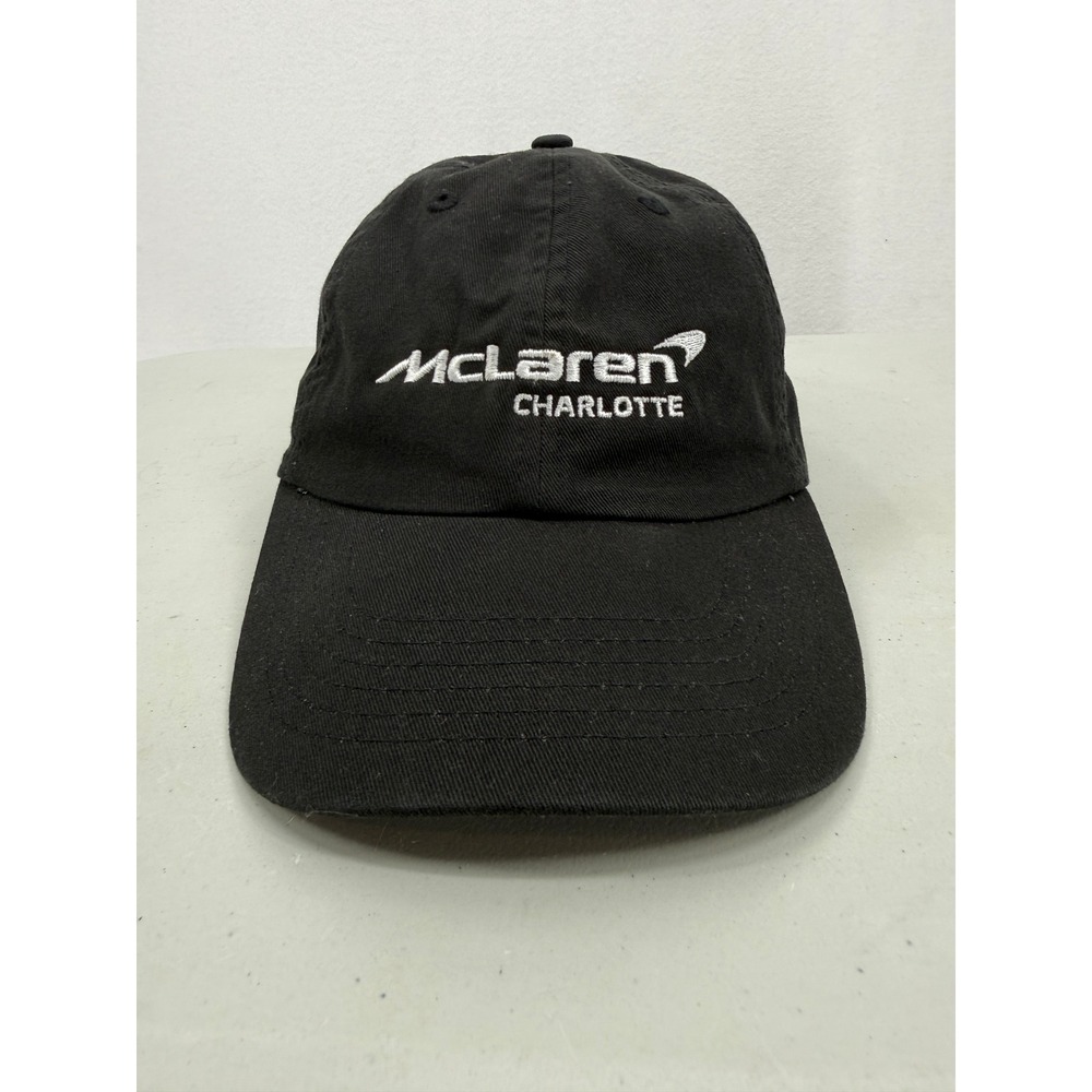McLaren Baseball Hat Mens OSFA Black Charlotte Dealership Embroidered Cap